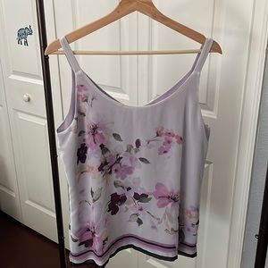 WHBM 19” bust 18” length 2 sided spring tank top